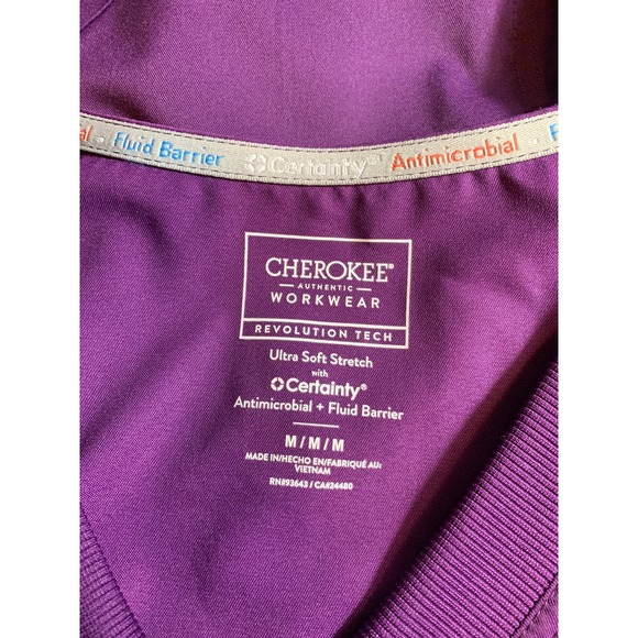 Cherokee Workwear Revolution Tech Men's V-Neck Scrub Top Size Medium WW760AB - Picture 5 of 13
